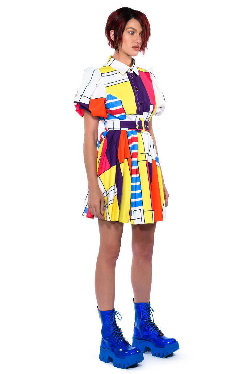 TIME WITH YOU BELTED MINI DRESS