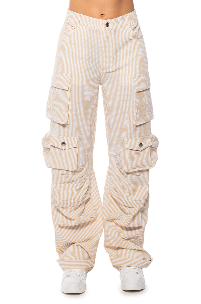 TOTO SEERSUCKER CARGO PANT