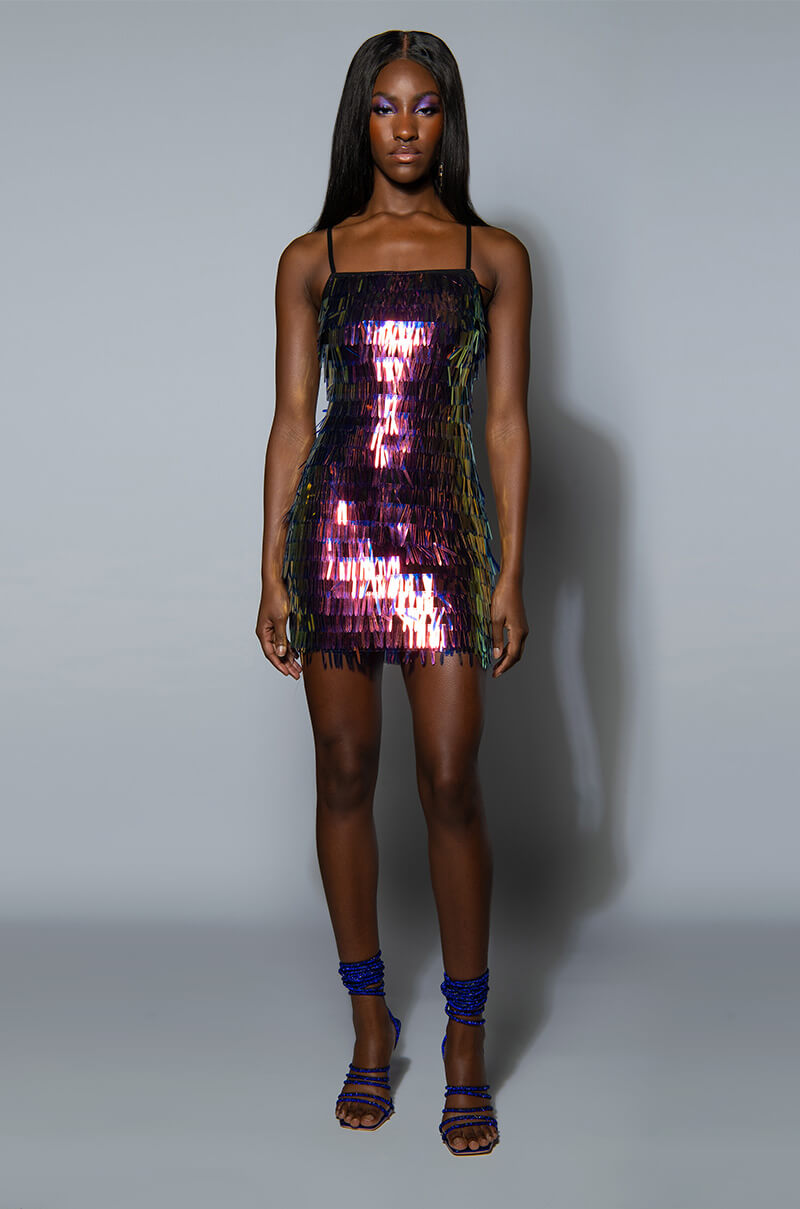 VIP SEQUIN SLEEVELESS MINI DRESS