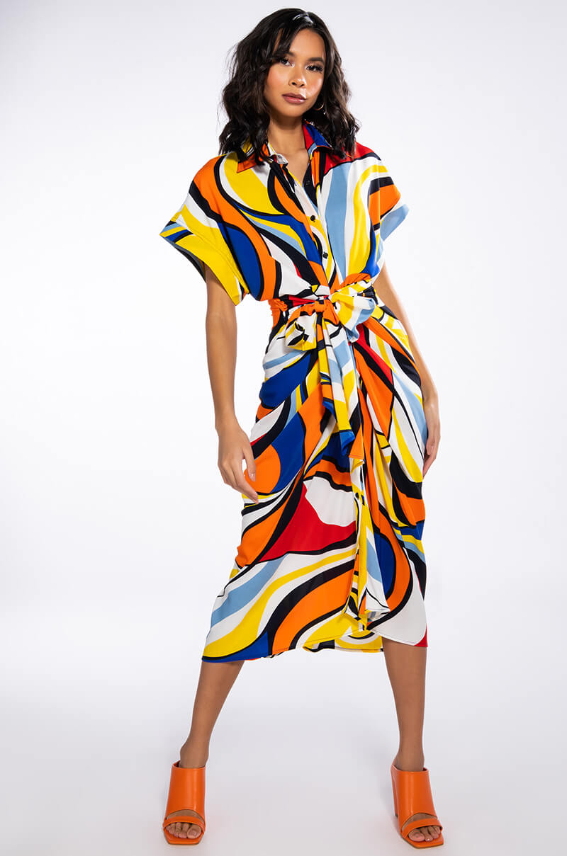 WALK WITH ME COLLARED BUTTON DOWN DRESS