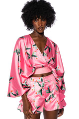 WE MEET AGAIN SATIN BLOUSE