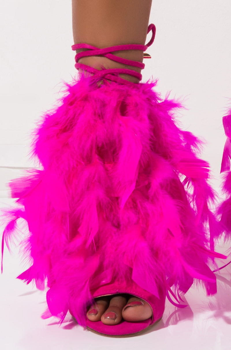 WHAT DREAMS ARE MADE OF FEATHER STILETTO SANDAL