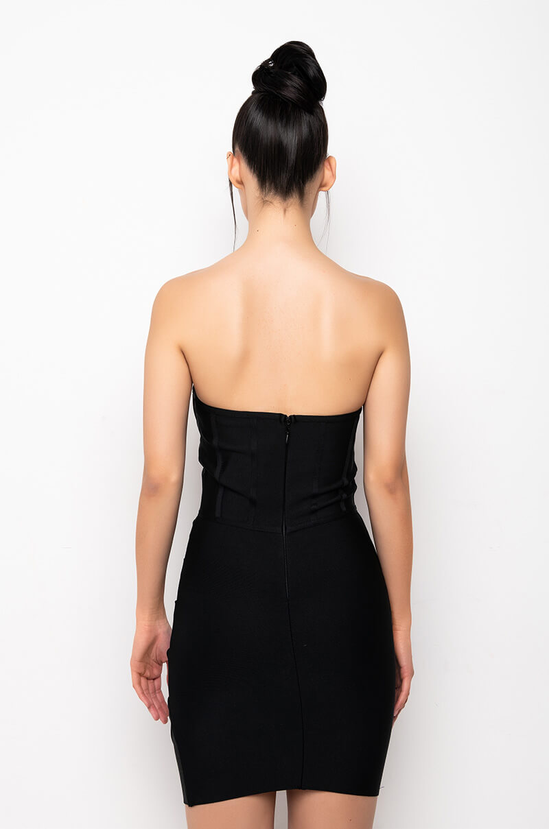 WHAT YOU NEED BANDAGE CORSET TOP MINI DRESS