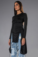 WISH YOU WERE OPEN BACK MINI DRESS