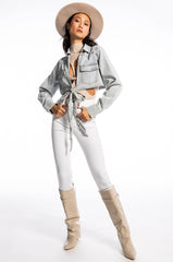 WRAP AROUND DENIM JACKET