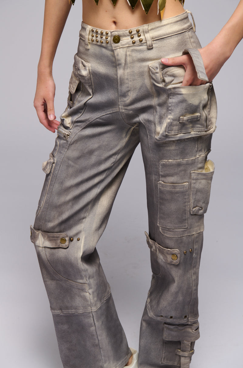 YOUNG AND ALIVE WIDE LEG DENIM PANT